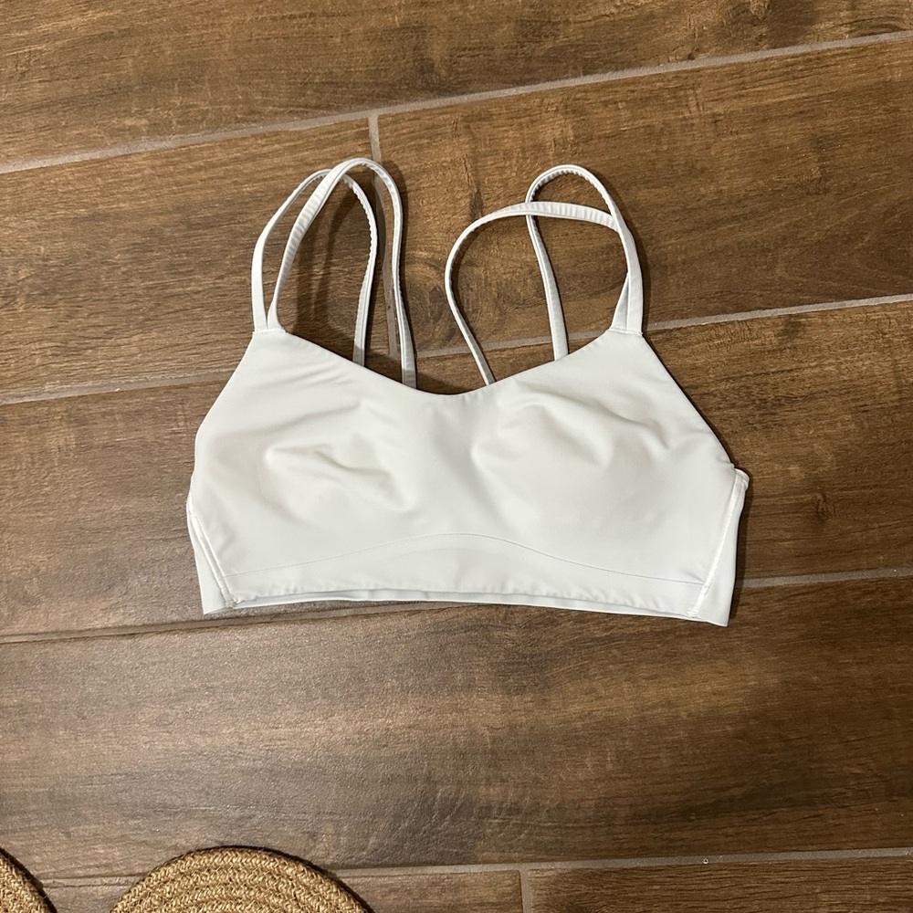 Lululemon Like a Cloud White Strappy Sports Bra